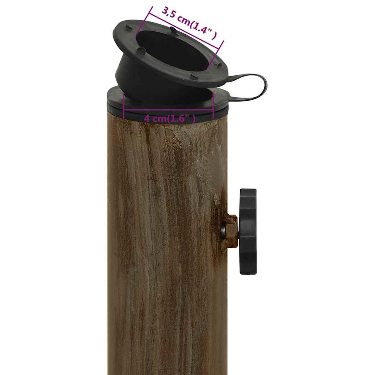 SONNENSCHIRMSTÄNDER Bronzen 44/44/31 Cm Gusseisen - Braun, Metall (44/44cm) - vidaXL