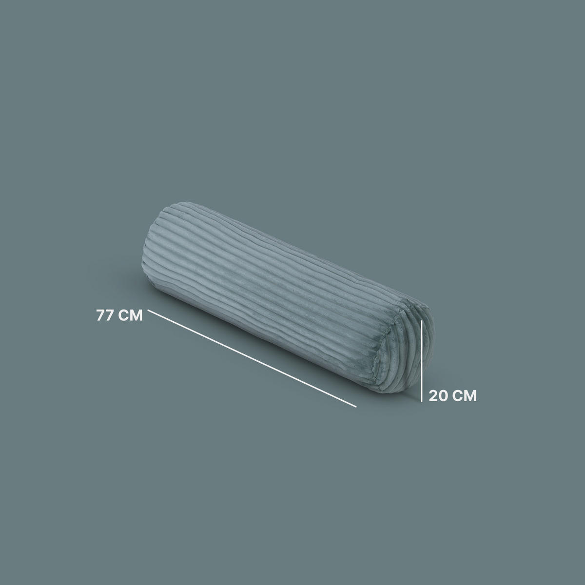 DEKOKISSEN Cord 20x70 cm Graugrün - Grün, Textil (20/70cm) - Bestlivings