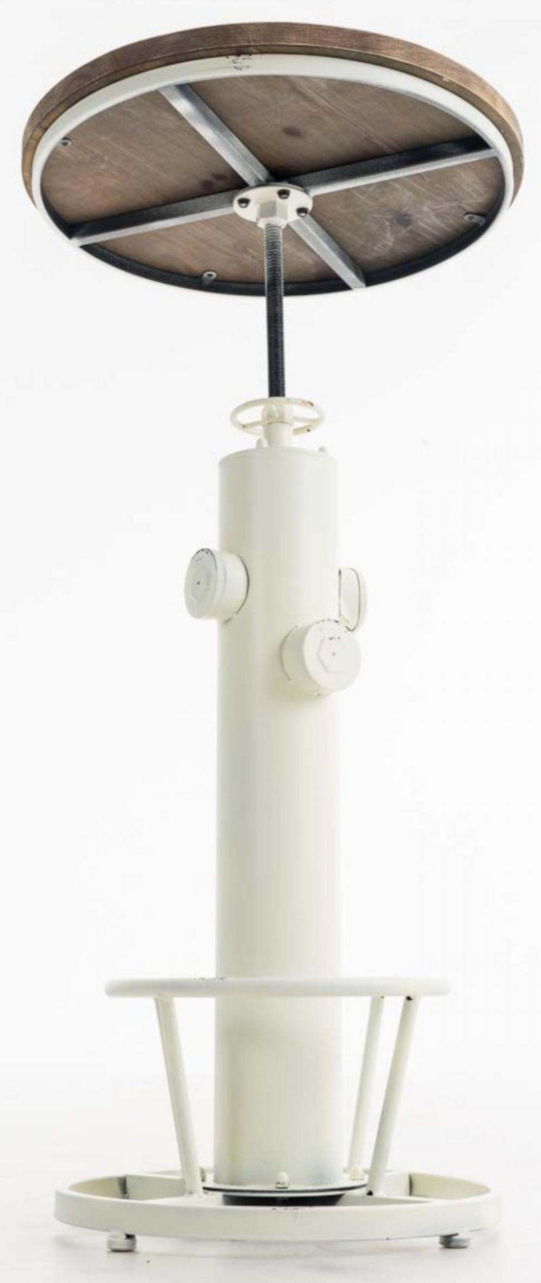 STEHTISCH 2er Set Metall antik weiß - Weiß, Metall (54/54/91cm) - CLP