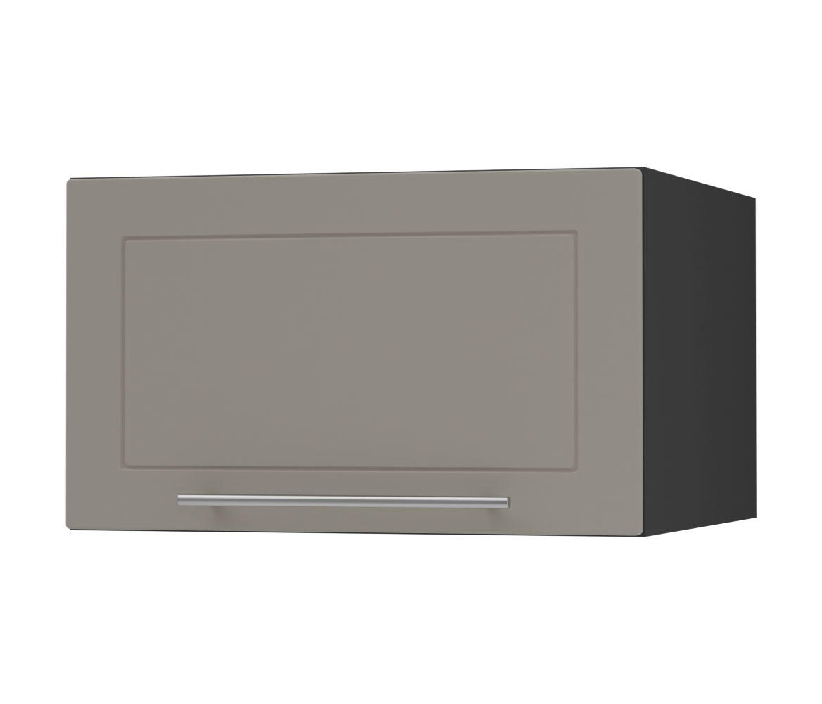 KLAPPHÄNGESCHRANK Kvantum W6B/60 Beige Matt / Schwarz Matt 60 / 59 / 36cm - Beige/Schwarz, Holz/Holzwerkstoff (60/36/59cm) - Feldmann-Wohnen