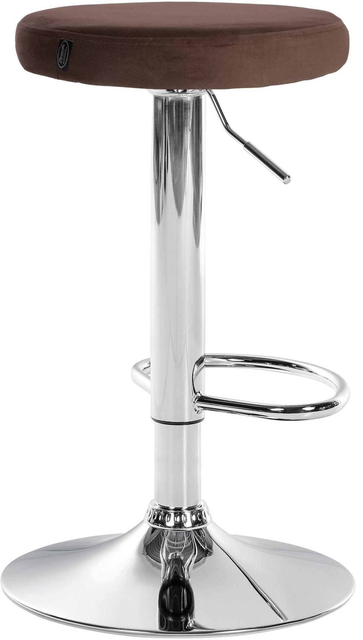 BARHOCKER 2er Set Samt braun - Braun, Textil/Metall (38.5/60/38.5cm) - CLP