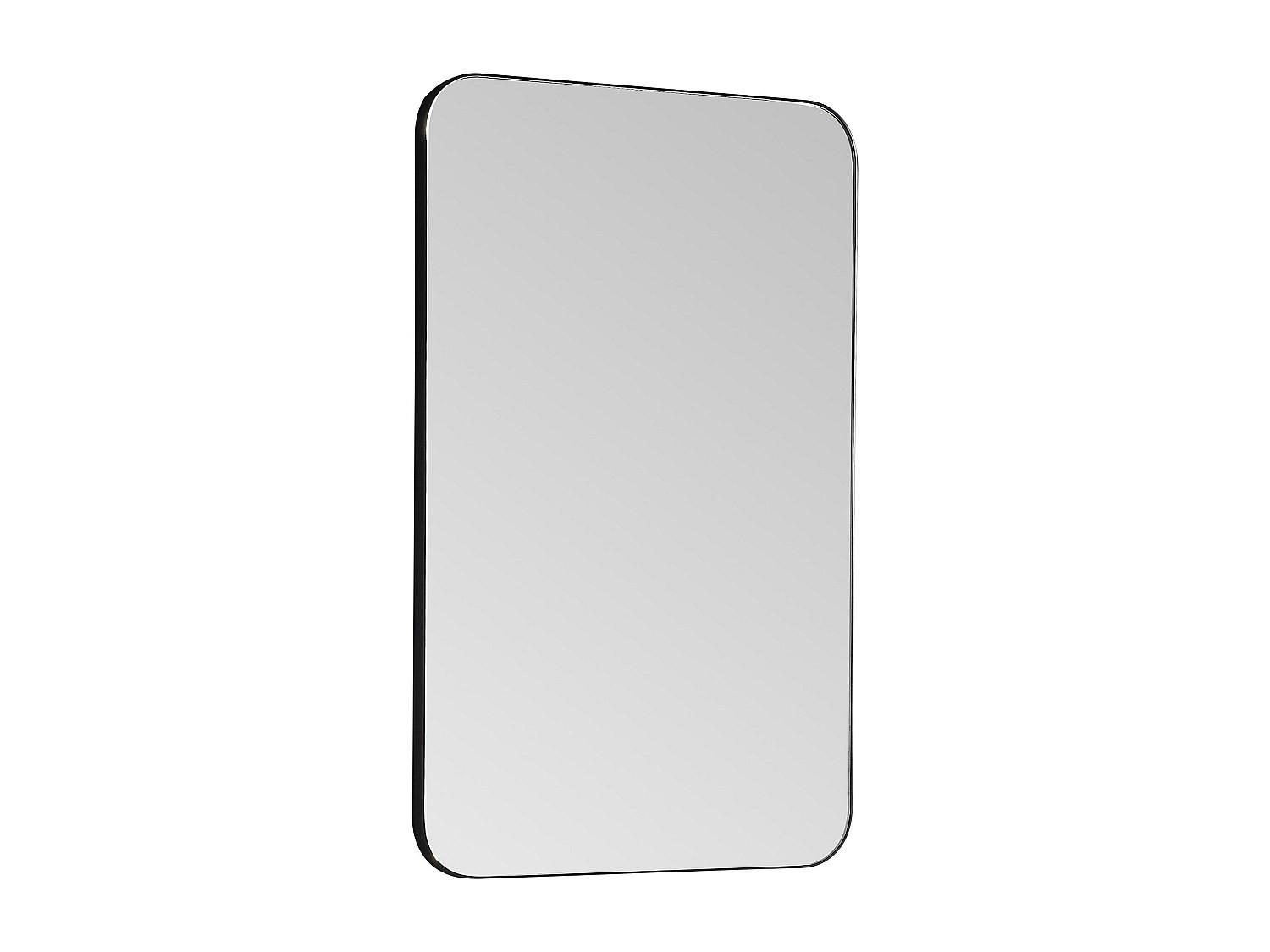 BADEZIMMERSPIEGEL rechteckig - 80 x 50 cm - Schwarzer Umriss - DEMETRIA - Schwarz, Glas (50/80/4cm) - Vente-Unique