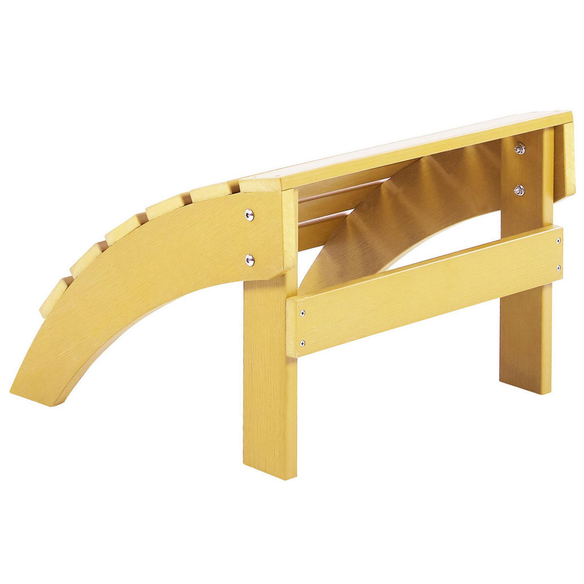 FUSSHOCKER Kunstholz gelb Adirondack - Gelb, Kunststoff (50/34/43cm) - Beliani