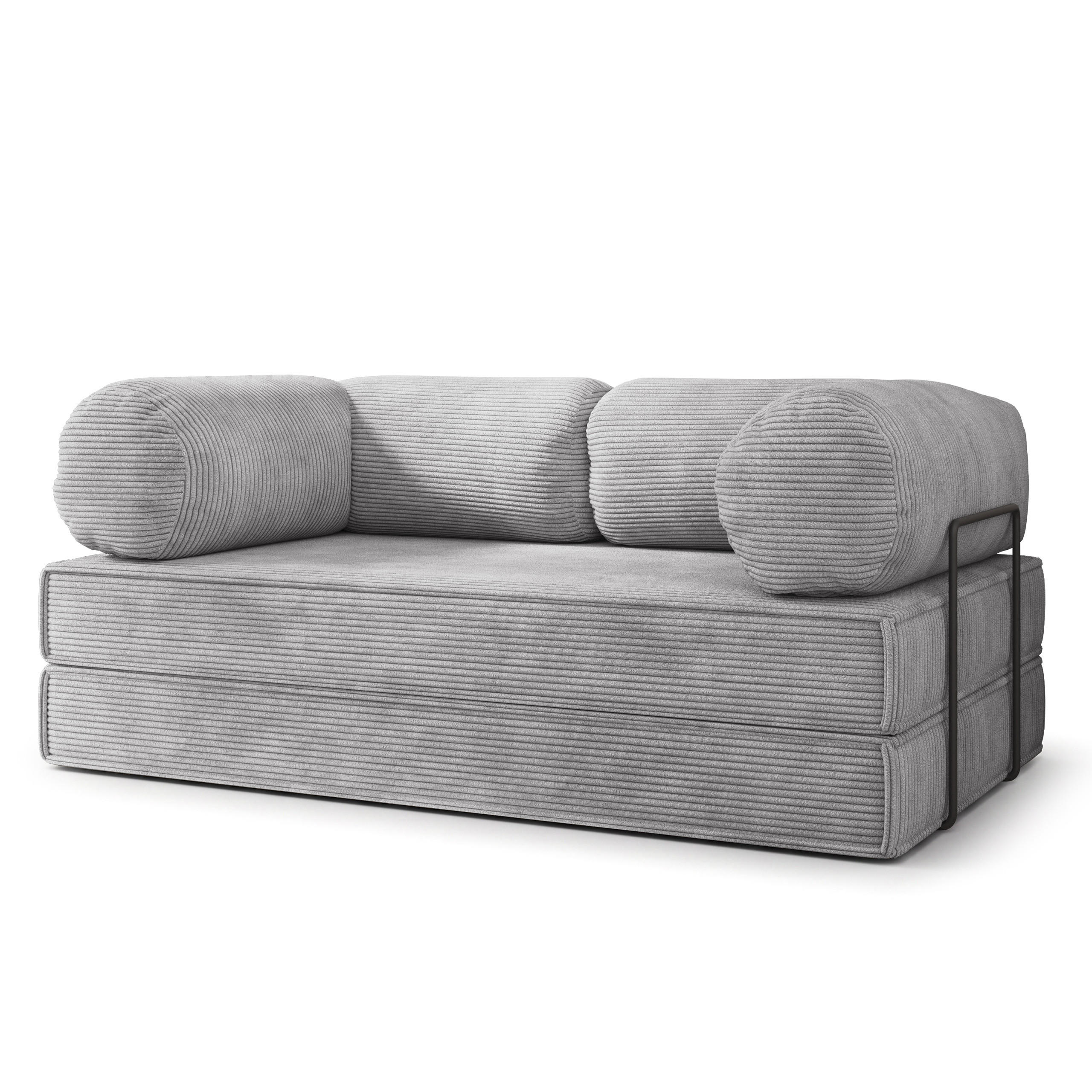 Masseno Bettsofa Hellgrau 170x68x80 cm