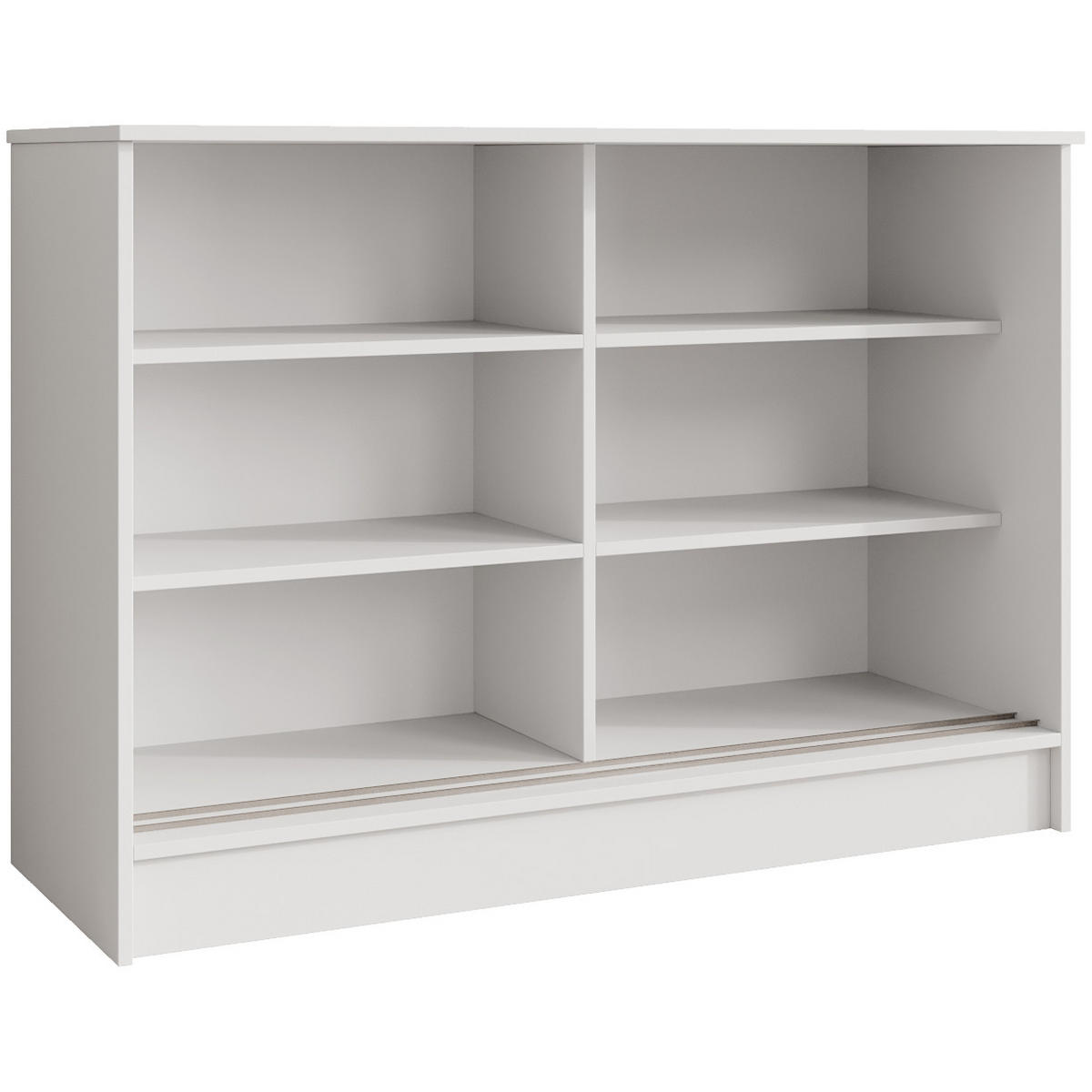 KOMMODE Mirela mit 2 Schiebetüren 100 cm, Weiß - Weiß, Holzwerkstoff (101/85/43.5cm) - Beautysofa