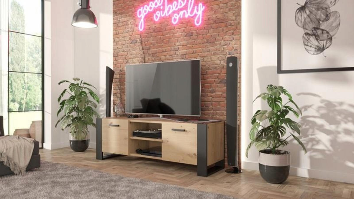 FERNSEHKOMMODE ALBA BIS Artisan Eiche 150/43,6/50 cm - Eiche Artisan, Holzwerkstoff (150/50/43.6cm) - Matkam Möbel