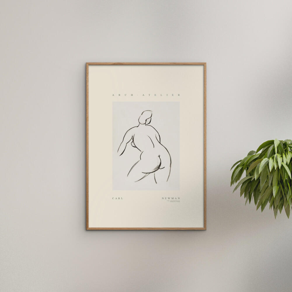 POSTER mit Rahmen Arch Atelier - Carl Newman 02 - Eichefarben/Naturfarben, Holz/Papier (30/40cm) - Poster&Frame