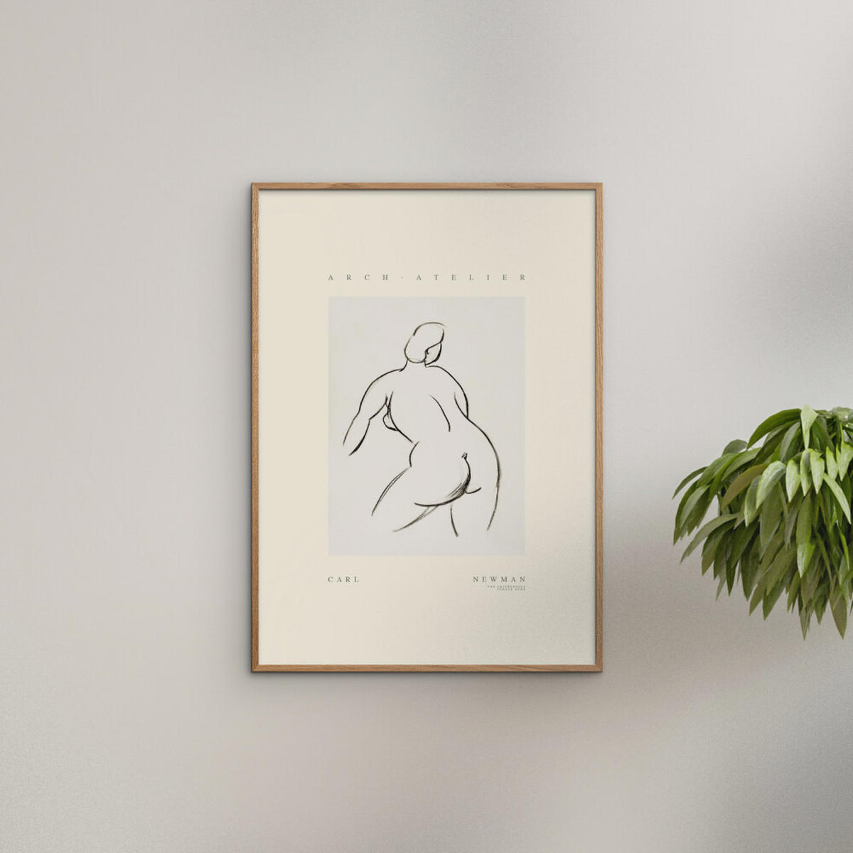 POSTER mit Rahmen Arch Atelier - Carl Newman 02 - Eichefarben/Naturfarben, Holz/Papier (30/40cm) - Poster&Frame