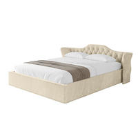 POLSTERBETT mit Bettkasten und Lattenrost, Boxbett ohne Matratze - ZORAN-V1 180x200 Beige - Ecru, Holzwerkstoff/Textil (180/200cm) - ALTDECOR