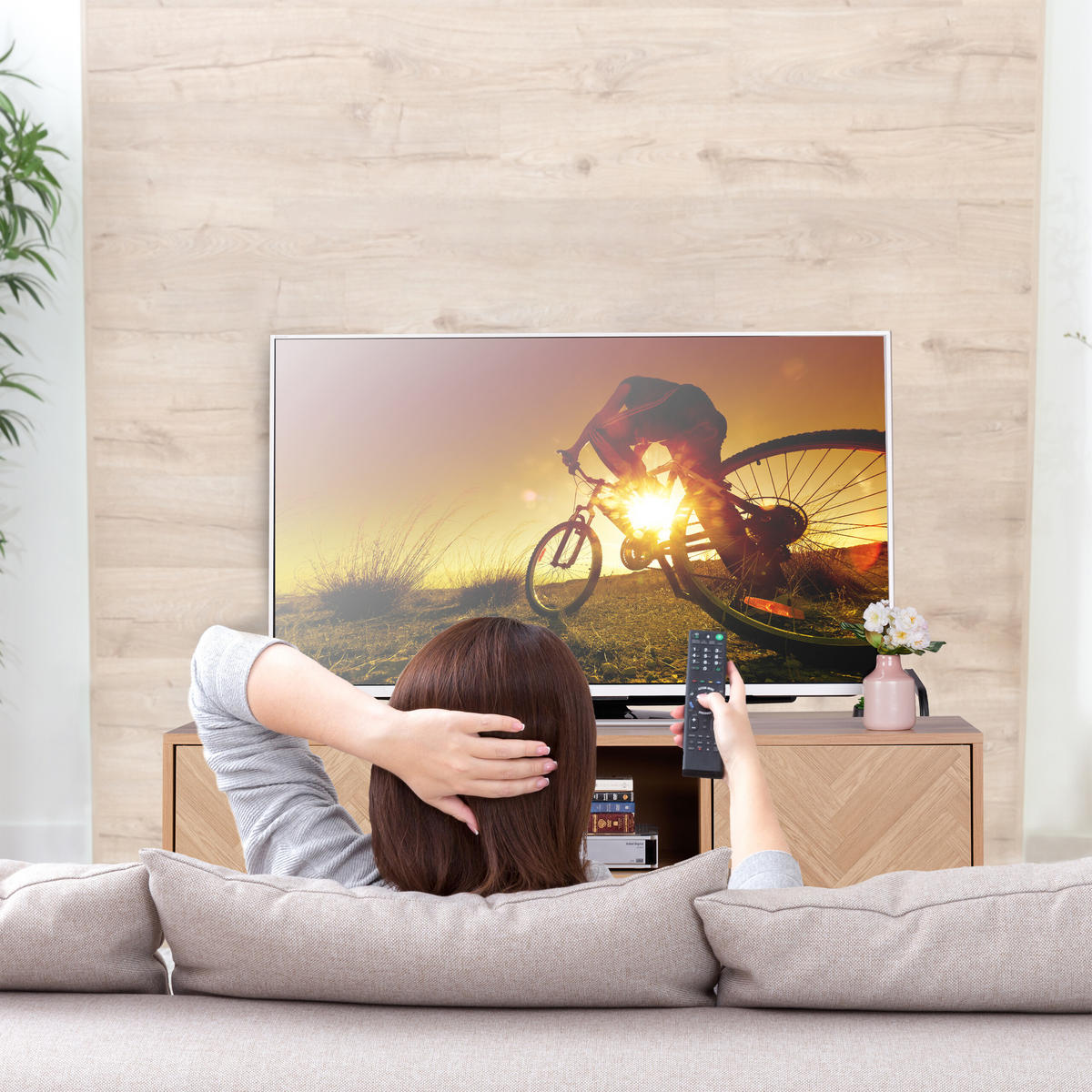 TV-LOWBOARD - Hellbraun, Holzwerkstoff/Metall (120/60/38cm) - Relaxdays
