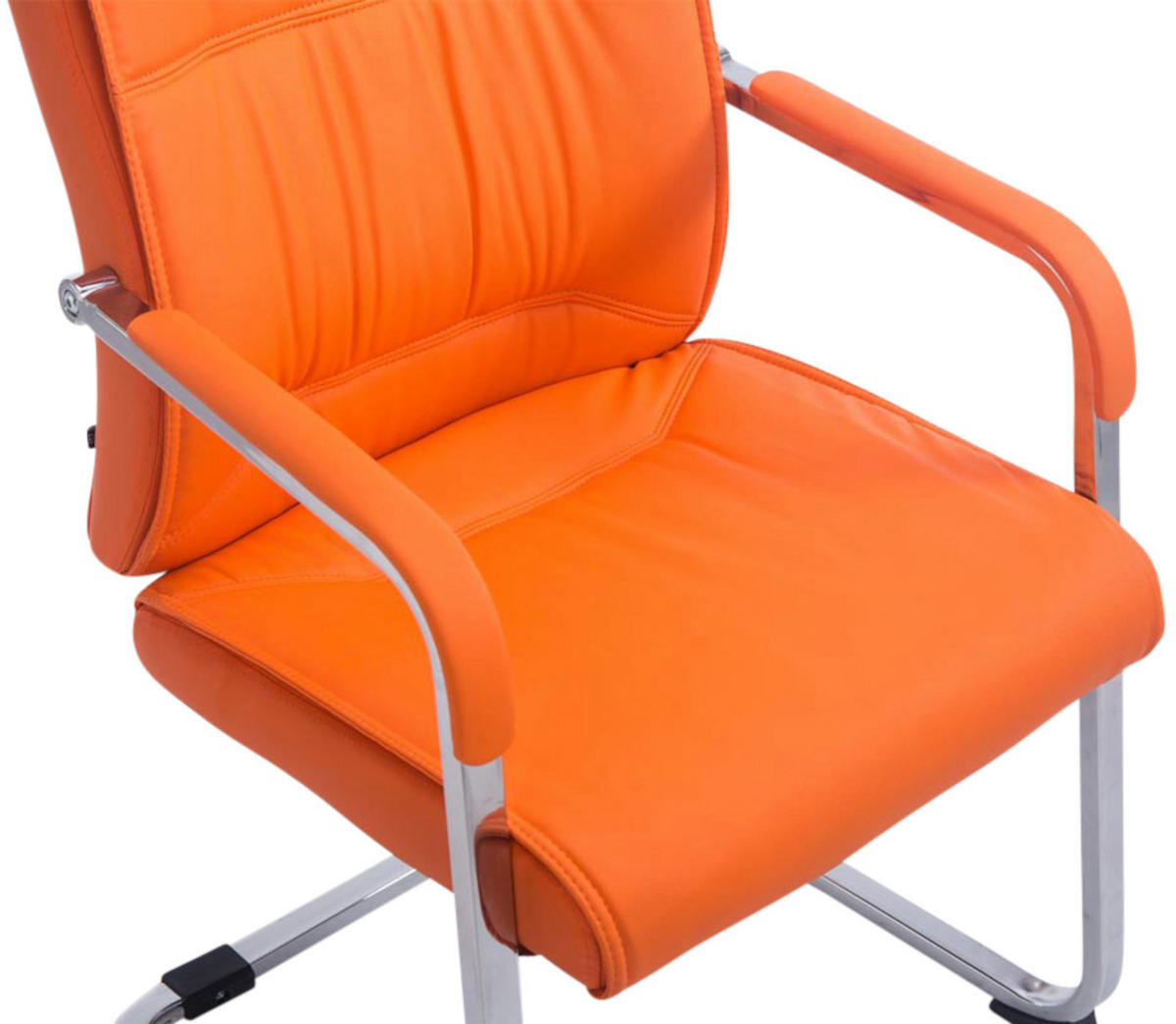 SCHWINGSTUHL 2er Set Lederlook orange - Orange, Textil/Metall (58/102/65cm) - CLP