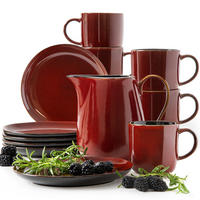 TEESERVICE 6 Personen GAMBIA 13-tlg - Rot, Keramik (20/2/20cm) - Ritzenhoff Breker
