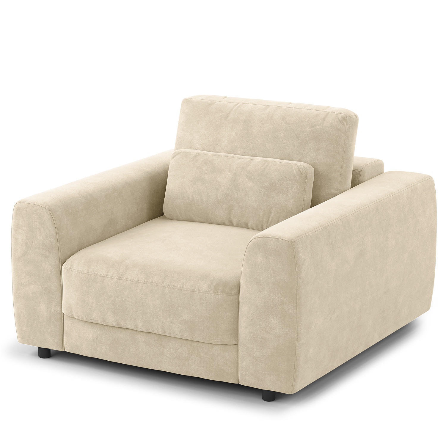 SESSEL - Schwarz/Weiß, Kunststoff/Textil (116/80/117cm) - home24