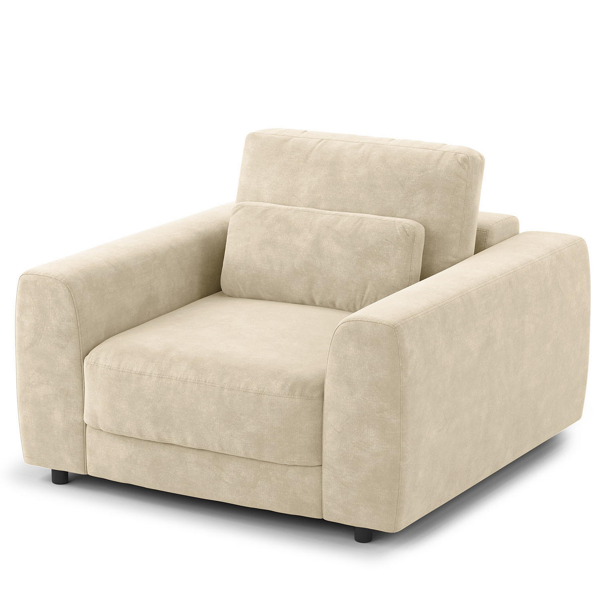 SESSEL - Schwarz/Weiß, Kunststoff/Textil (116/80/117cm) - home24