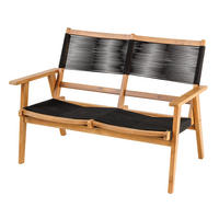 GARTENBANK BALI ROPE Akazie Anthrazit 120cm - Braun/Grau, Holz/Kunststoff (120/84/70cm) - riess-ambiente