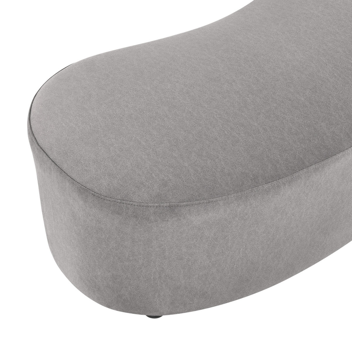OTTOMANE Stoff Grau Amal - Dunkelgrau, Textil (120/41/54cm) - Beliani