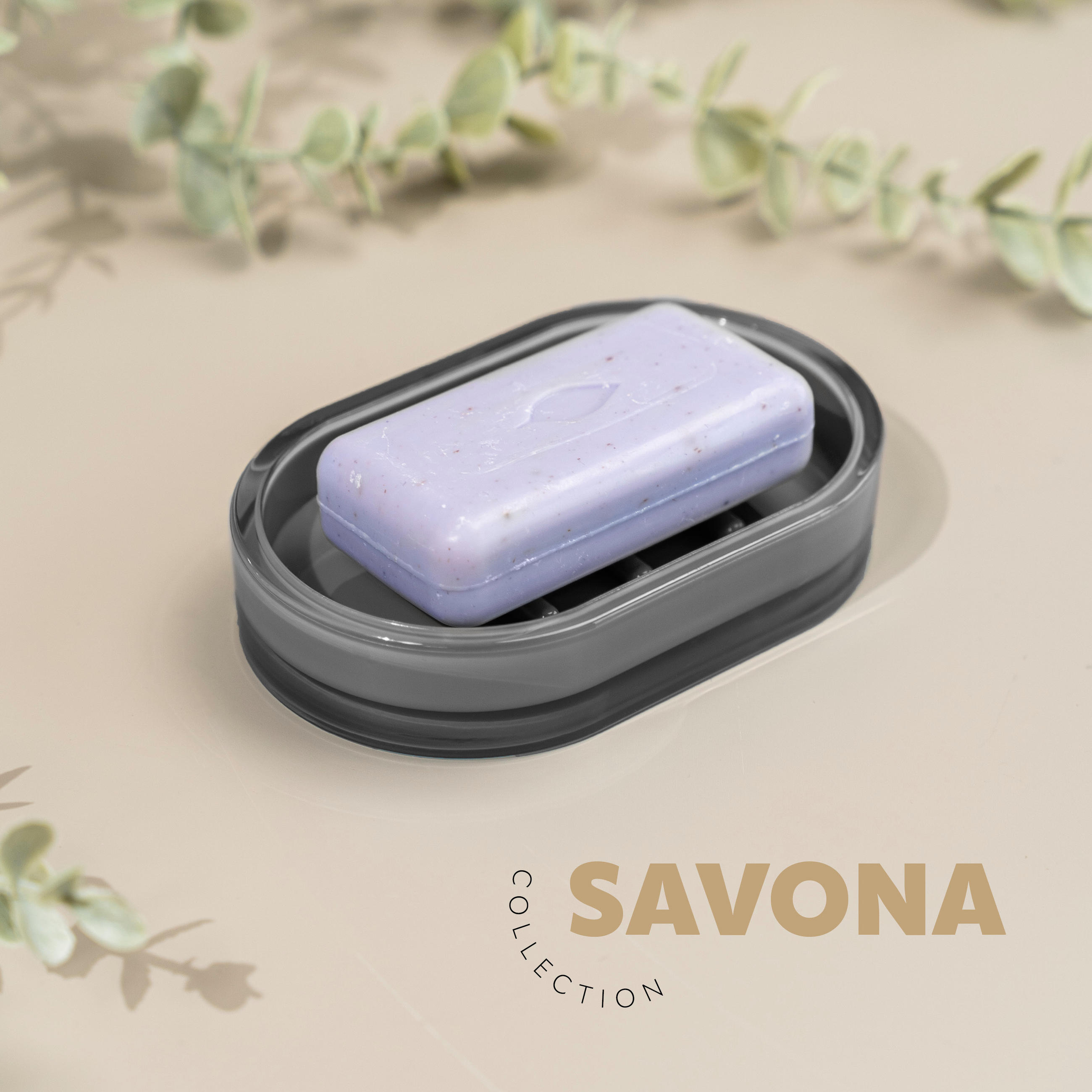 SEIFENSCHALE SAVONA, grau - Grau, Kunststoff (13/2.5/8.2cm) - bremermann
