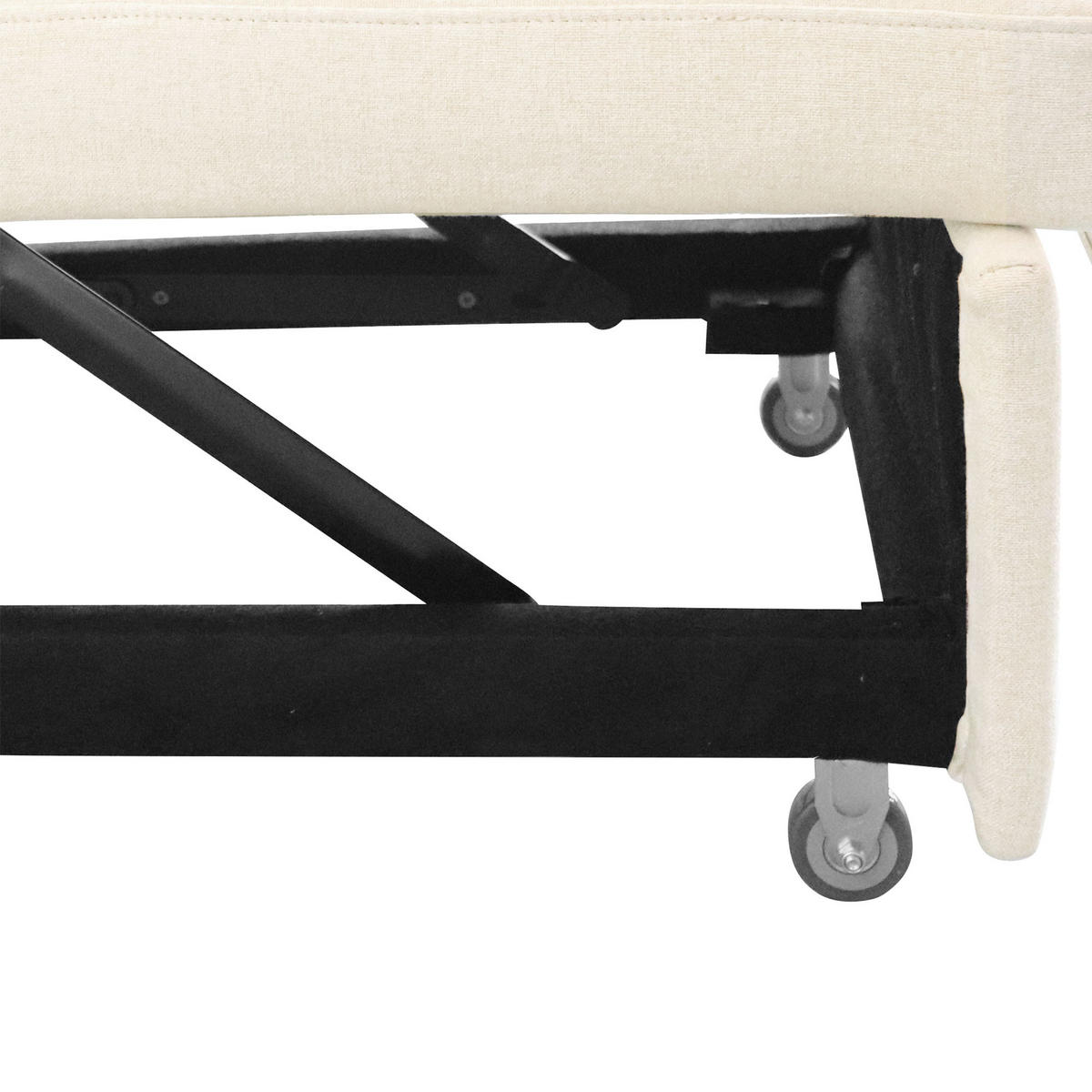 2-SITZER SCHLAFSOFA Leinen Beige mit verstellbarer Rückenlehne USB und Kissen - Beige, Holzwerkstoff/Kunststoff (142/83/85cm) - WISHDOR