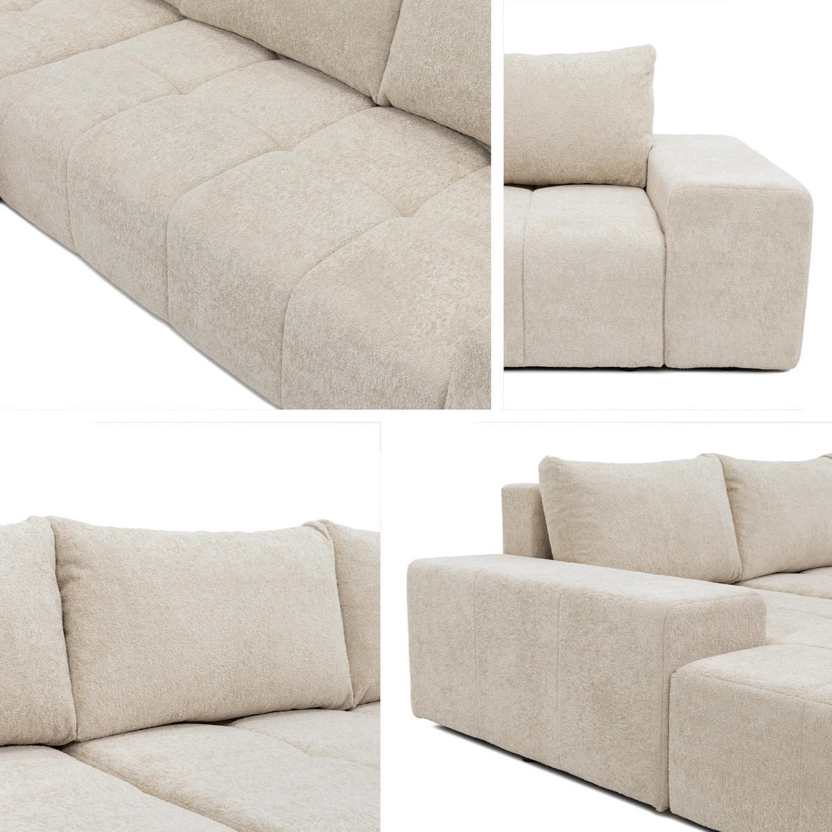 ECKSCHLAFSOFA Tonseo L, Seite: Links - Schwarz/Dunkelblau, Holz/Kunststoff (275/173cm) - MIRJAN24