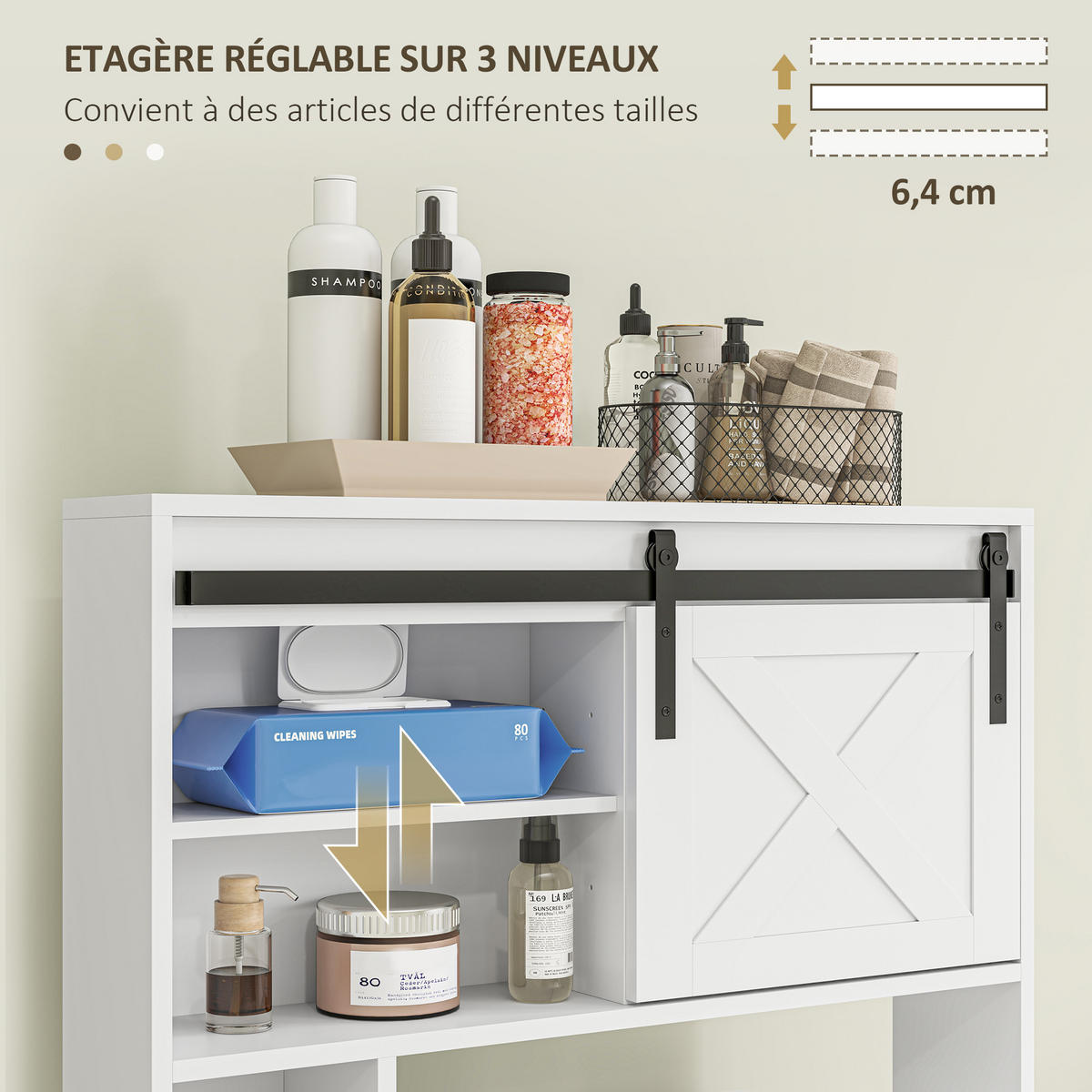 HÄNGESCHRANK Weiß 1 Stück - Weiß, Kunststoff (80/128/17cm) - GiPP