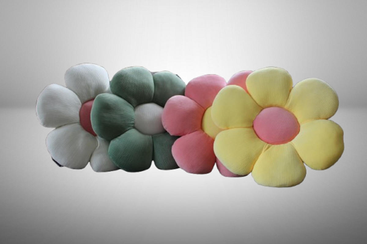 DEKOKISSEN Minnie Blume - Pastellgrün, Textil (50cm) - Magma Heimtexx