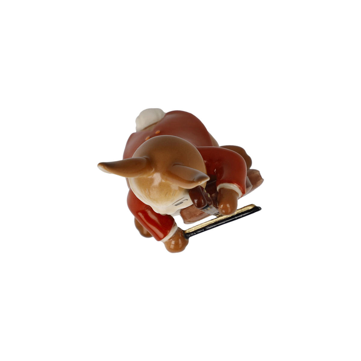 DEKOTIER Hase - Fröhlicher Bassist, Steingut, Bunt, 8 cm - Multicolor, Keramik (4/8/4.5cm) - Goebel