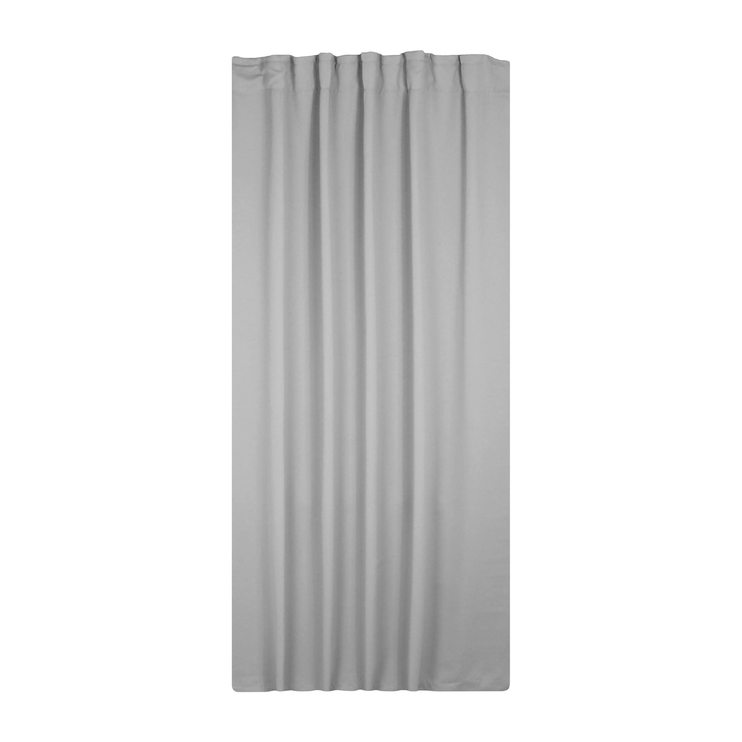 VERDUNKELUNGSVORHANG Kräuselband 140/175 cm Hellgrau - Hellgrau, Textil (140/175cm) - TiborTex