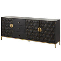 SIDEBOARD Mango 194x40x77 grau geölt DIAMOND #121 - Grau, Holz (194/77/40cm) - Massivmoebel24