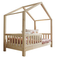 DOMČEKOVÁ POSTEĽ 90/200 Roxane Prírodné drevo - hnedá, drevo (90/200cm) - Petits-meubles