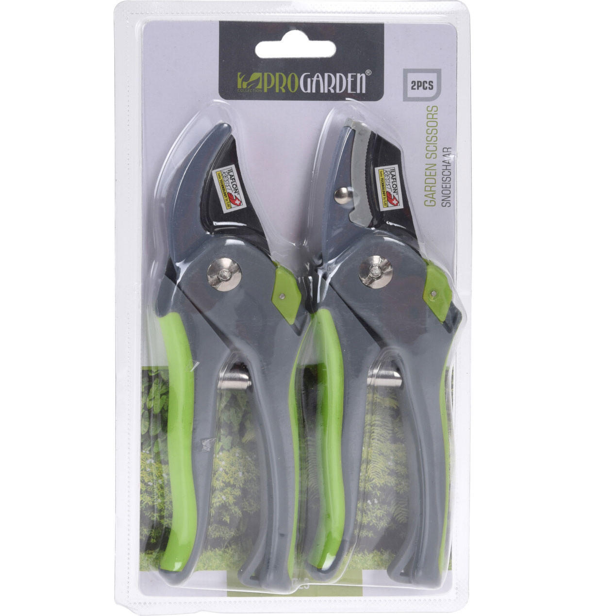 GARTENSCHERE Carbonstahl 2er-Set - Grün, Metall (3/27/15cm)