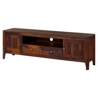 TV-BOARD Sheesham 178x40x55 walnuss geölt BROOKLYN #17 - Dunkelbraun, Holz (178/55/40cm) - Massivmoebel24
