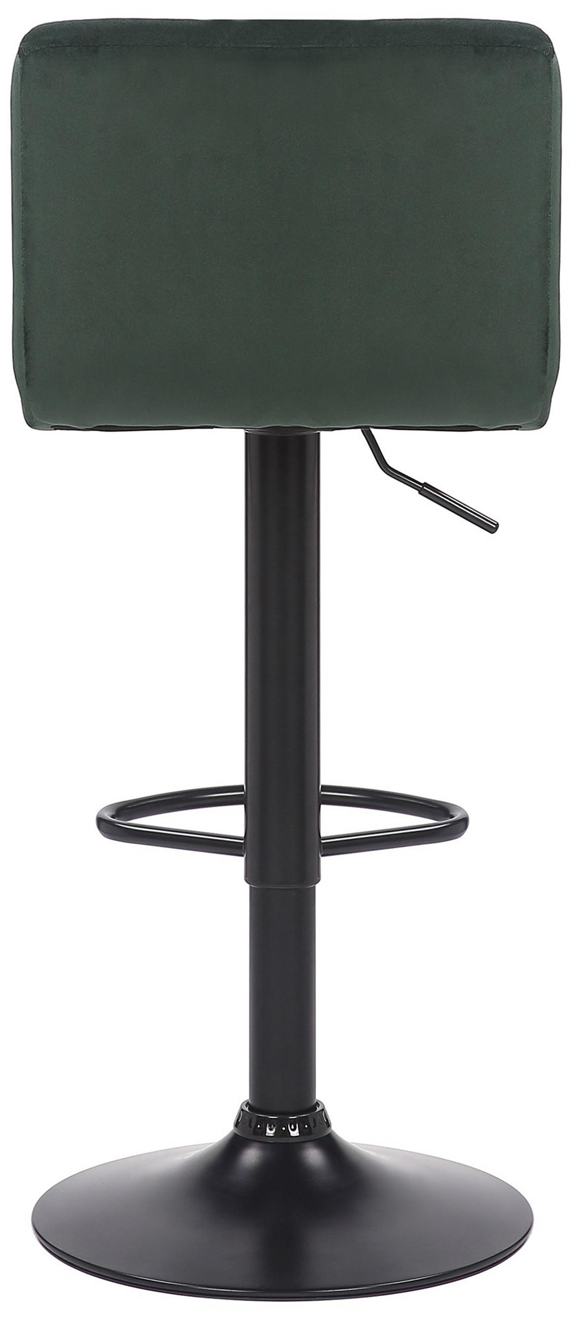 BARHOCKER 4er Set Fenai Samt grün - Schwarz/Grün, Textil/Metall (40/106/40cm) - TPFLiving