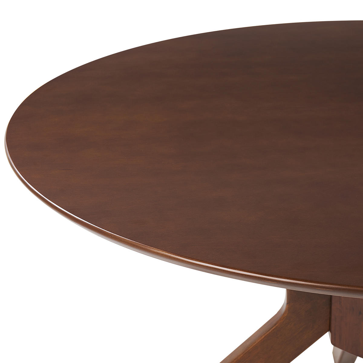 ESSTISCH 120/120/75 cm Dunkelbraun Rund Tymis - Dunkelbraun, Holzwerkstoff (120/120/75cm) - Beliani