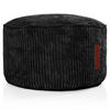 SITZSACK-HOCKER Pouf "Cord" 45x25cm - Schwarz, Textil (45/25/45cm) - Green Bean