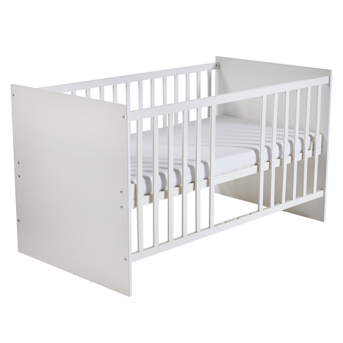 BABYZIMMER-SET Maren, mit schmaler Wickelkommode, 2-teilig - Weiß, Holzwerkstoff (76/80/142cm) - Roba