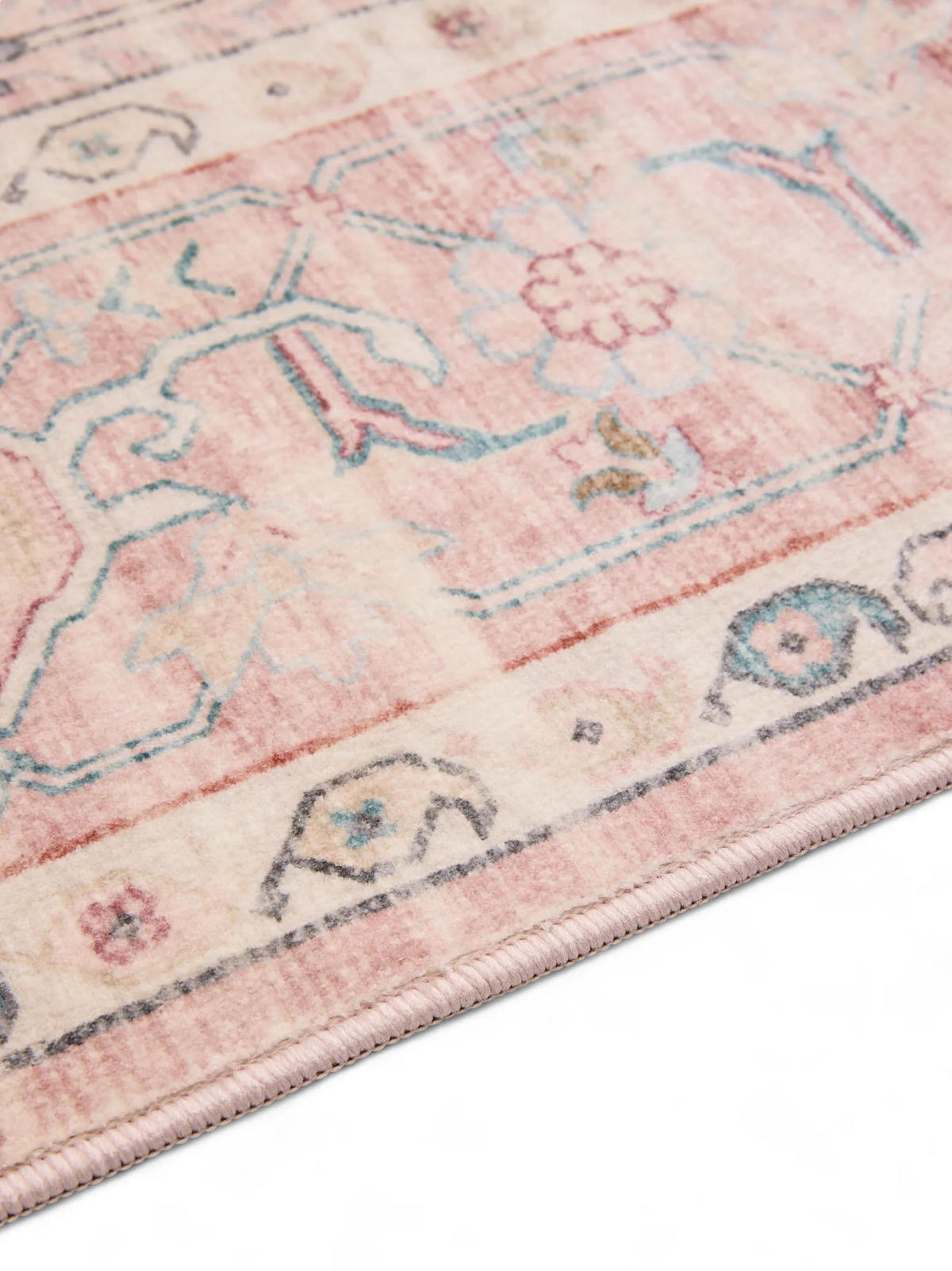 VINTAGE-TEPPICH Miray waschbar 160/230 cm - Rosa, Kunststoff (160/230cm) - benuta Nest