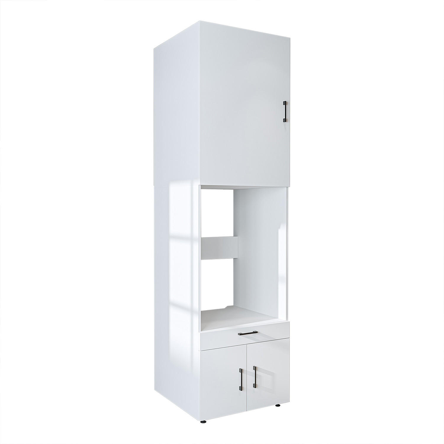 WASCHMASCHINENSCHRANK Serie 3 67cm Breit, 240cm Hoch - Weiß, Holzwerkstoff (67/240/67cm)