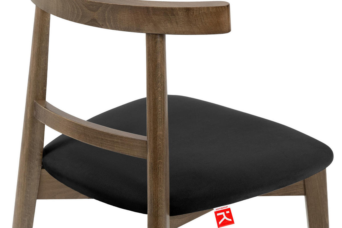 ESSTISCHSTÜHLE LILIO 2 St Vintage, Schwarz / Lefkas-Eiche - Eichefarben/Schwarz, Holz/Textil (47/76/45cm) - KONSIMO®