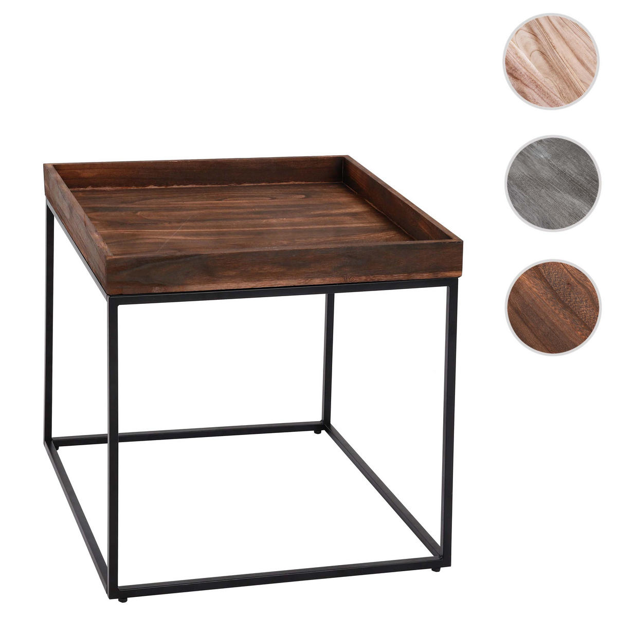 BEISTELLTISCH quadratisch Dunkelbraun - Dunkelbraun, Holz (60/60/60cm) - MCW