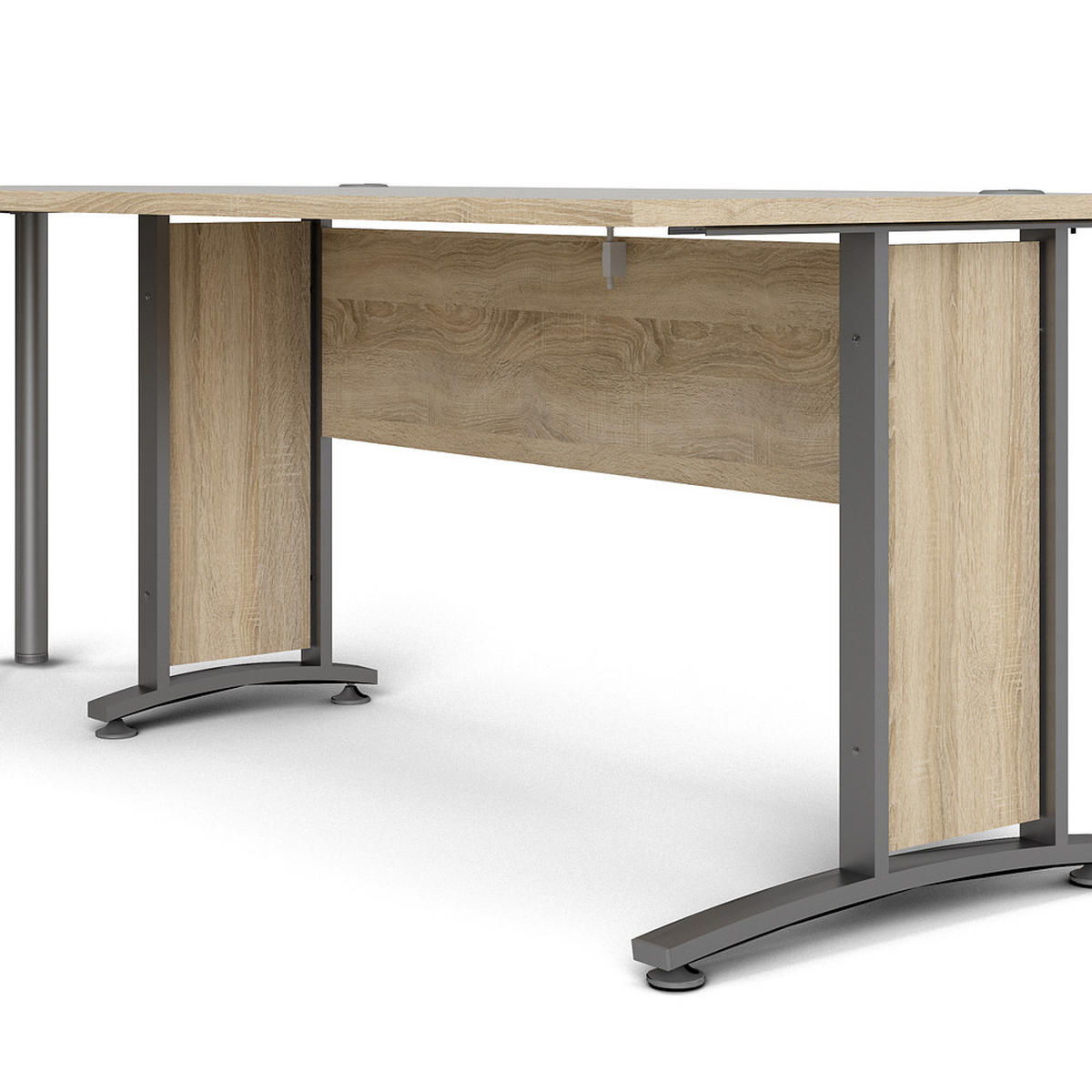 ECKSCHREIBTISCH Eiche Dekor - Eiche Wotan, Holzwerkstoff (230/200/75cm) - ebuy24