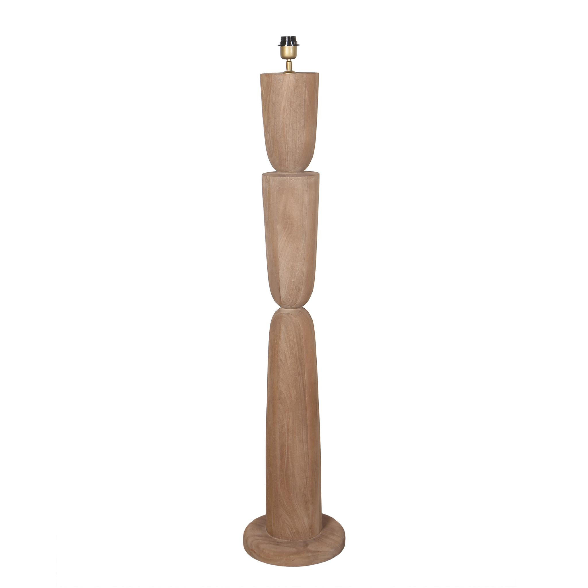 STEHLAMPE Lorinne Beige 29/29/125cm - Beige, Holz (29/29/125cm) - PTMD Collection