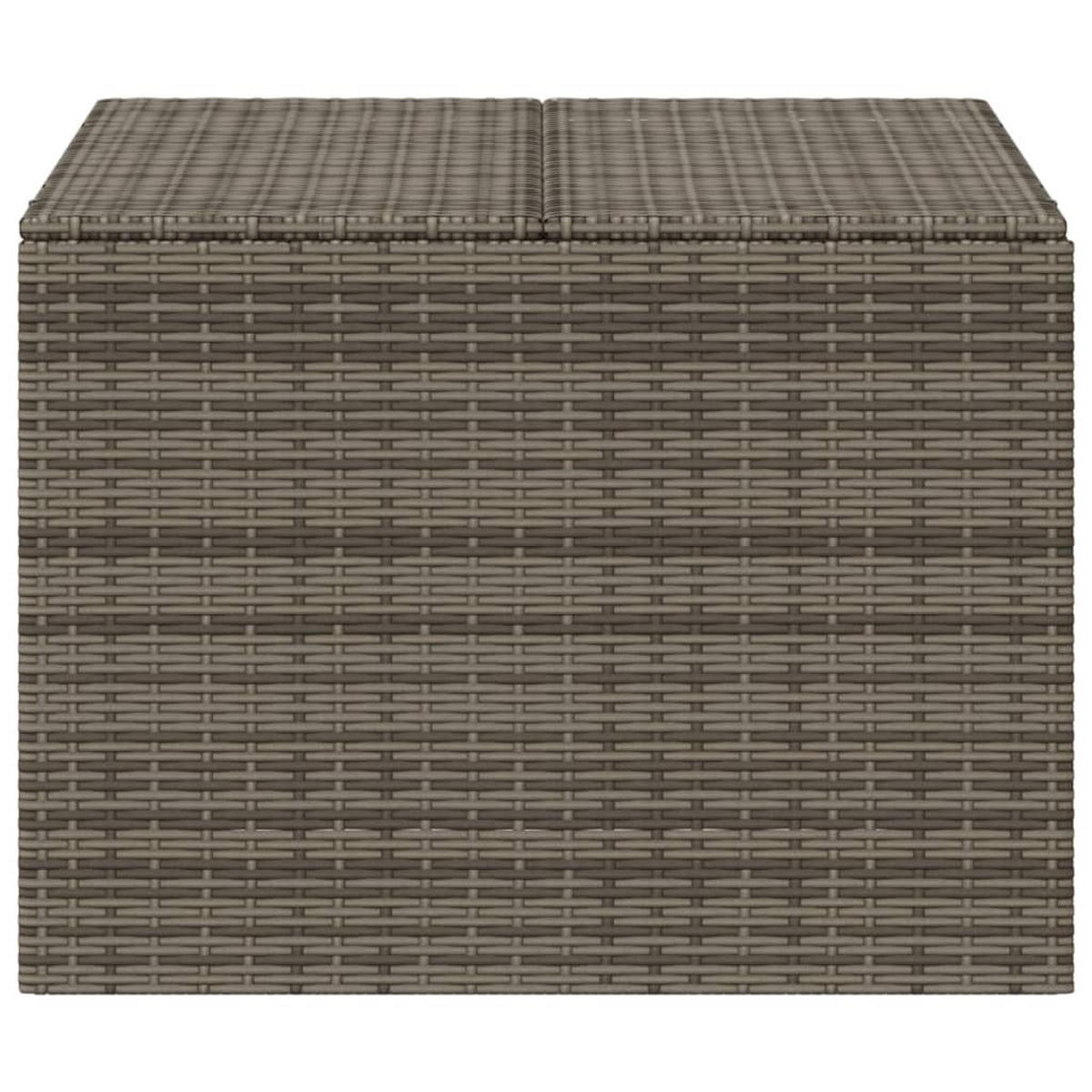 GARTENTRUHE Grau 291L Poly Rattan - Grau, Kunststoff (80/132/75cm) - furnicato