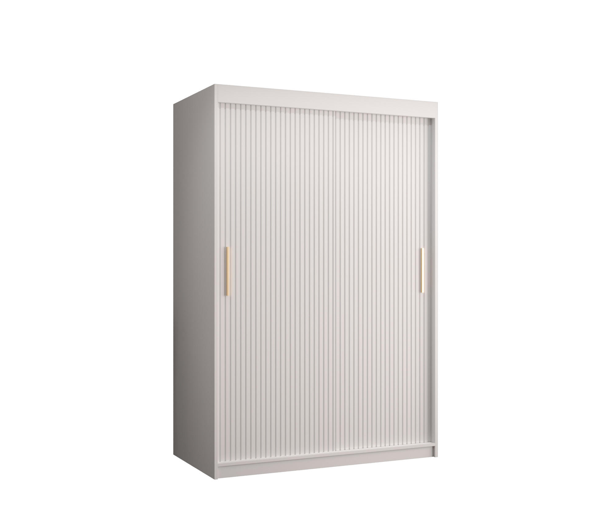 Möbel Kryspol Schwebetürenschrank Weiß 120x200x62 cm