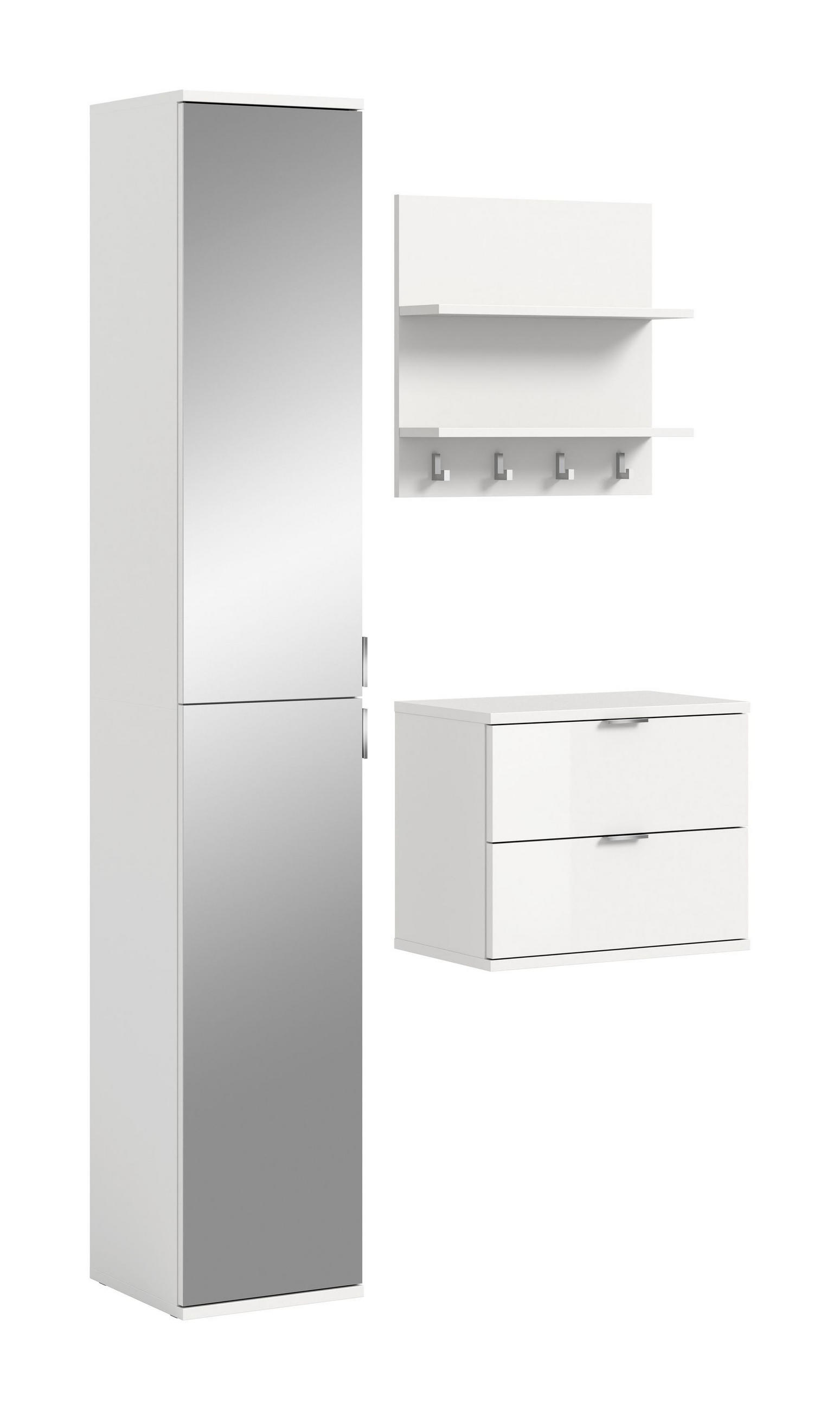 Homes & Jones Garderobe Weiß 82x191x37 cm