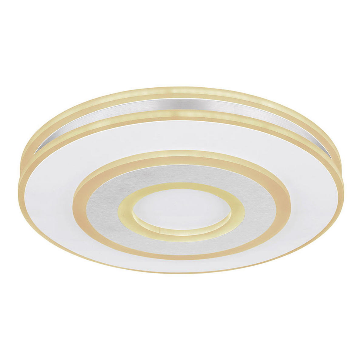 LED DECKENLEUCHTE MARU Weiß opal - Weiß, Metall (42/42/6.5cm) - Globo Lighting