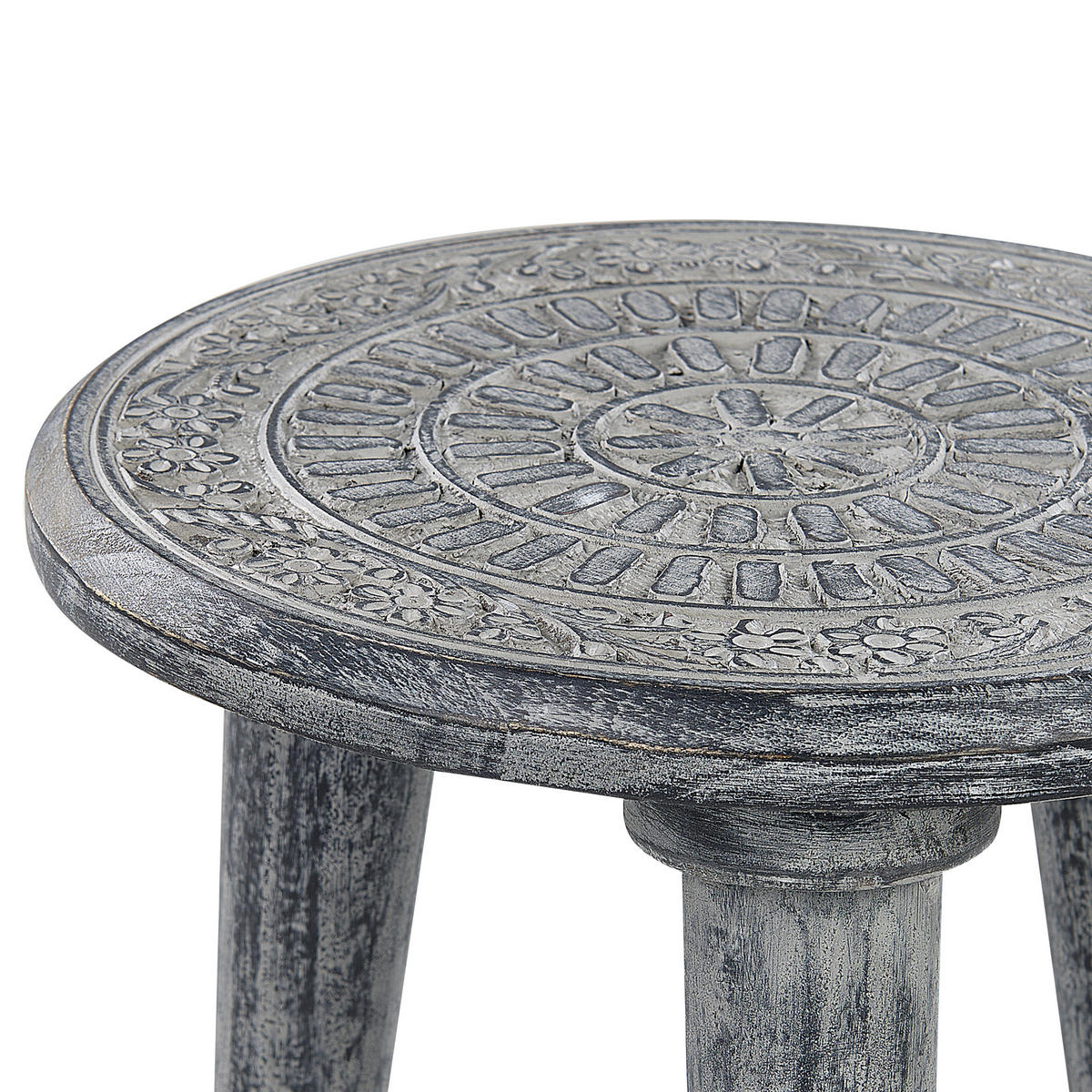 BEISTELLTISCH 2er-Set Rund Grau Jatra - Grau, Holz (45/45cm) - Beliani