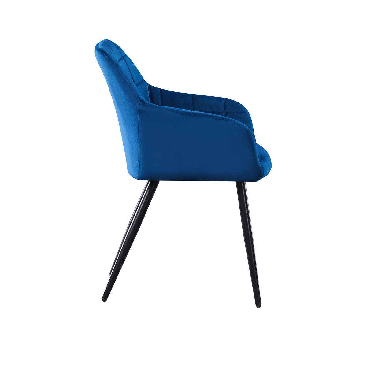 ESSZIMMERSTUHL Samt 6-teilig Blau - Blau, Metall (55/82/59cm) - Life Interiors