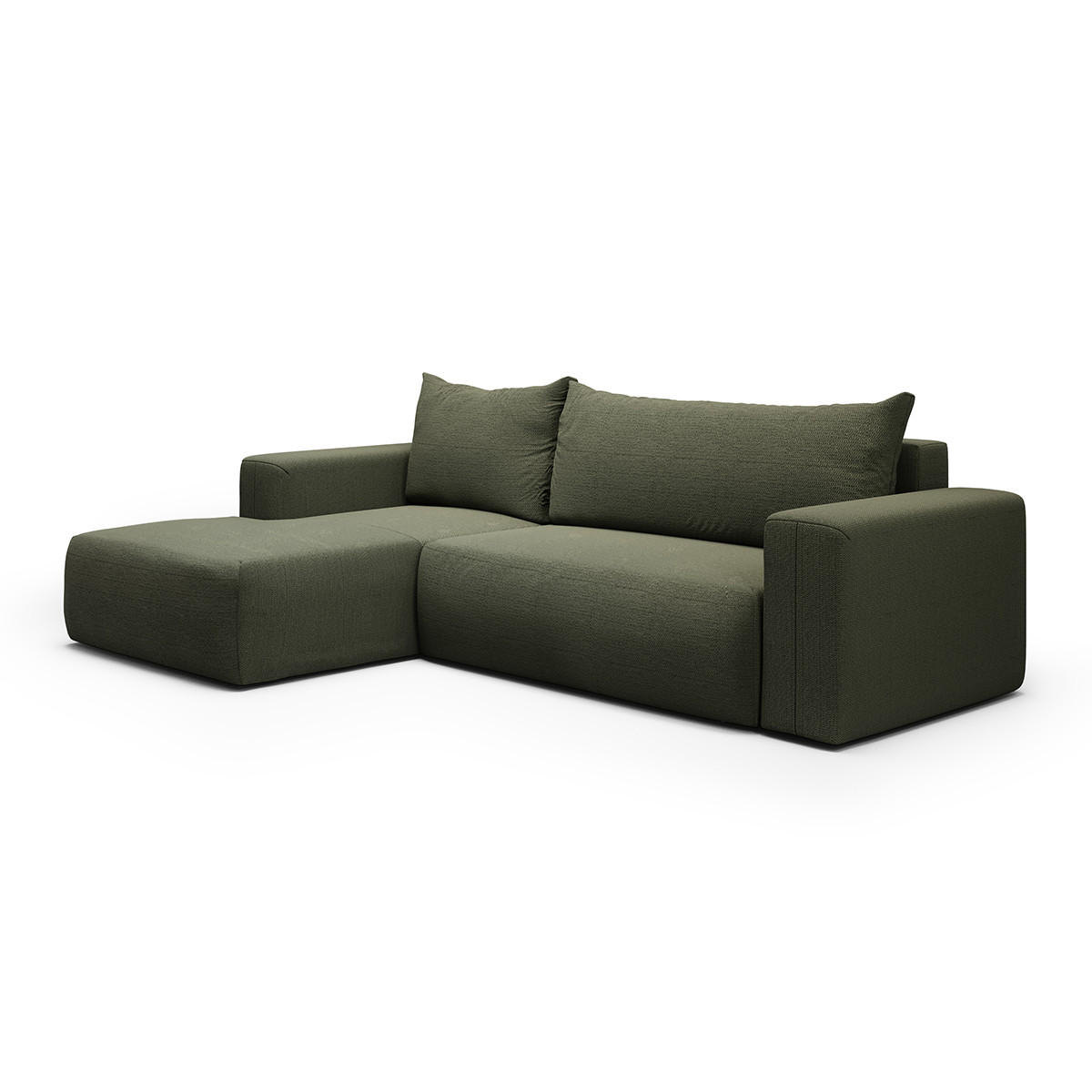 ECKSOFA Bliss 3 Sitzplätze Tannengrün - Grün, Holz (268/163cm) - Petits-meubles