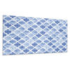 WANDPANEEL 10x 40x20 cm selbstklebend Zanthor - Blau, Kunststoff (40/1.6/20cm) - Wallfluent