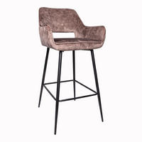 BARHOCKER Fallon Schwarz 61/53/105cm - Cappuccino, Textil (53/105/61cm) - PTMD Collection